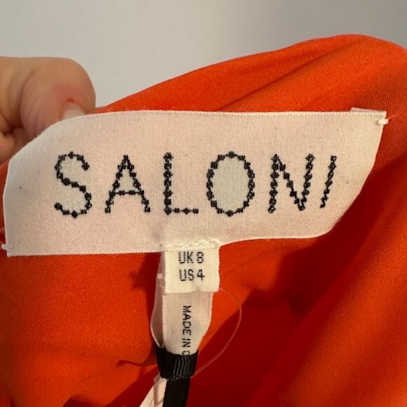 NWT Saloni Mimi B dress, papaya US4/UK8 - Picture 3 of 4